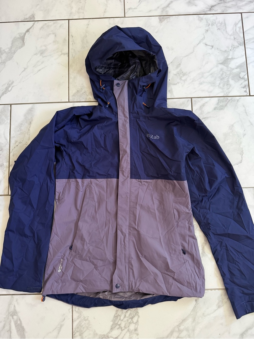 Rab Downpour Eco Lightweight Technical Shell Jacket Women’s Small Blue/Purple